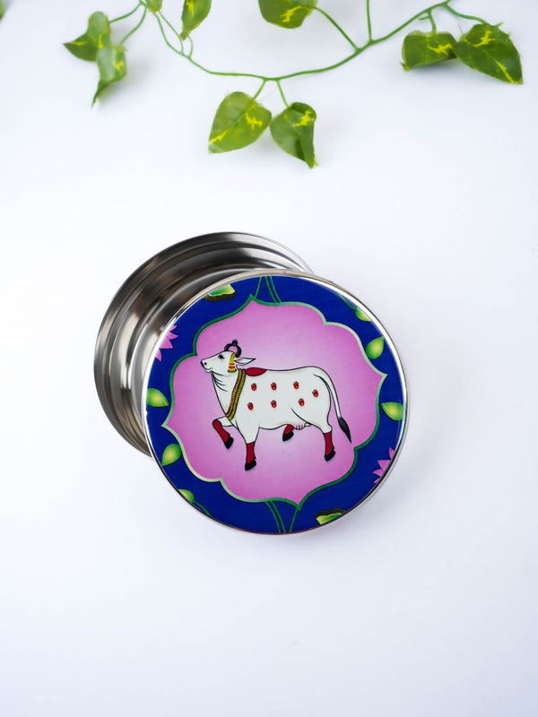 Pichwai Poori Box - 5 inch - WBG2116