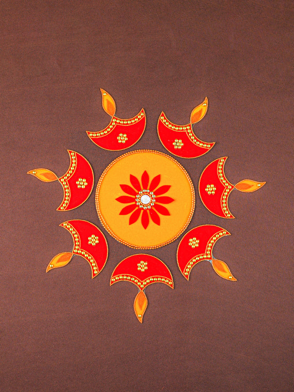 Rangoli - Flower - Set of 6 Diya - WL5873