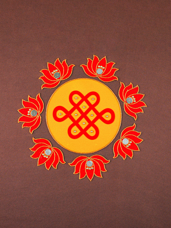 Rangoli - Kolam with Lotus - Set of 8 - WL5876