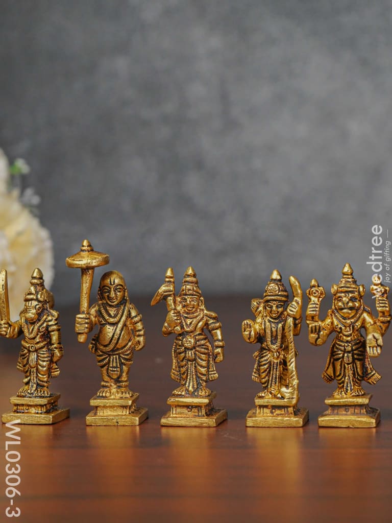Brass Dasavathar Idols (Brown Antique Finish) - 2.3 Inch Wl0306-3 Figurines