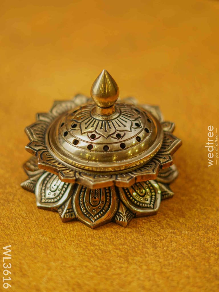 Brass Dhoop Dhani With Lotus Base - Wl3616 Utility