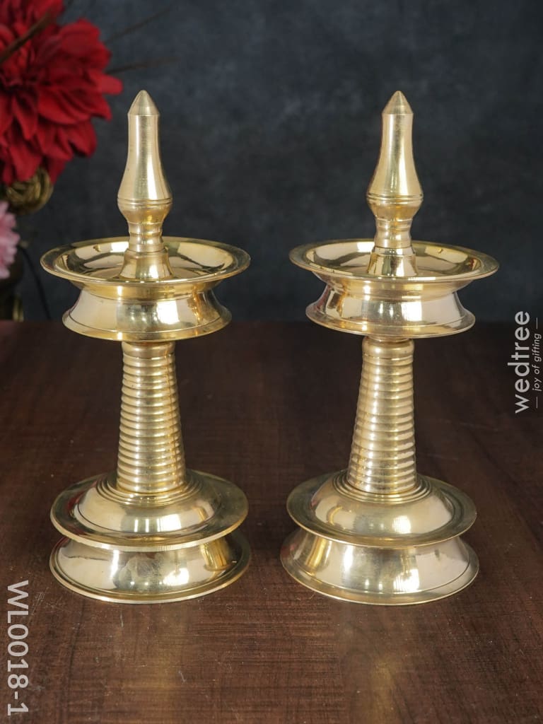 Brass Kerala Diya - Wl0018 8 Inches