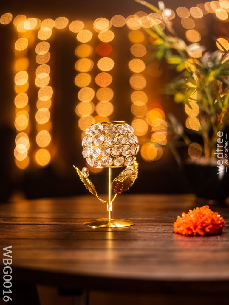 Crystal T Light Holder (Small) - Wbg0016 Candles
