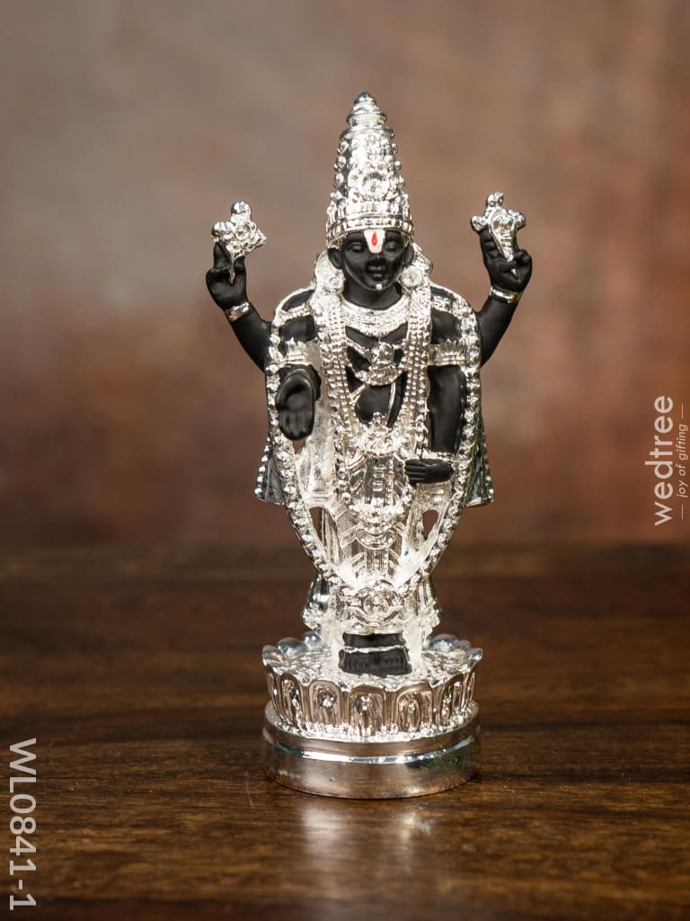 German Silver Tirupathi Balaji Idol Small - Wl0841 Finish Figurines