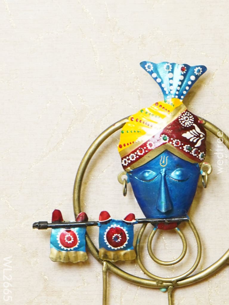 Handpainted Krishna Hanging - Wl2665 Metal Decor