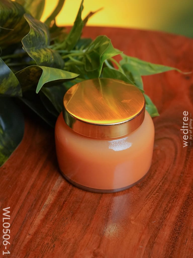 Iridescent Scented Soy Wax Jar (2.5 Inches) - Wl0506 Orange Candles And Votives