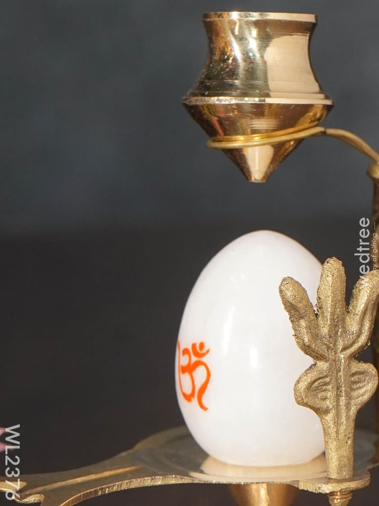 Om Shivling With Brass Stand - Wl2376 Figurines