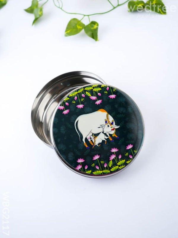 Pichwai Poori Box - 5 inch - WBG2117 - Utensils RG