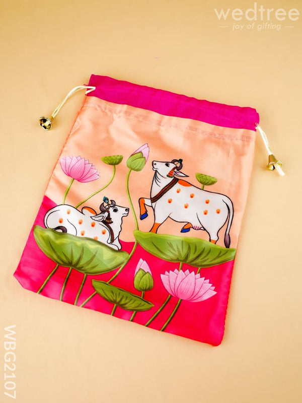 Pichwai String Bag - 11x9 inch - WBG2107 - String Bags