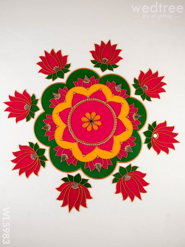 Rangoli: Flower - Set of 8 Lotus Petals - WL5983 - Rangoli