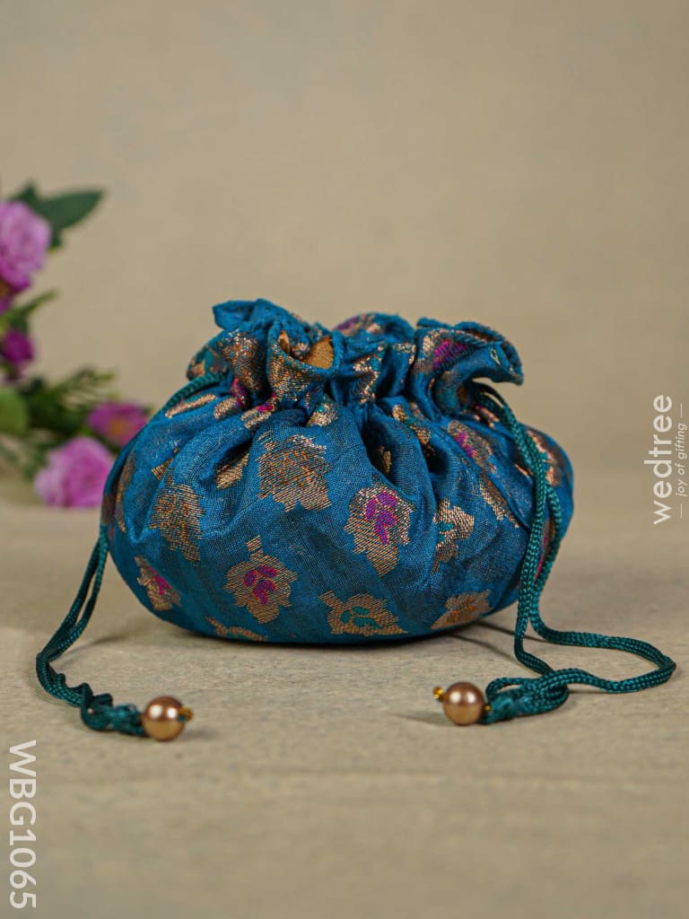Raw Silk Potli Bag - Wbg1065 Bags