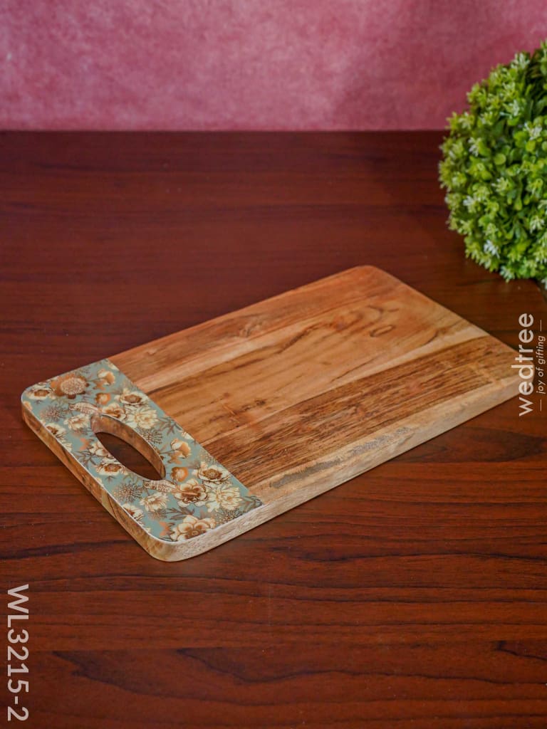 Wooden Chopping Board With Cut Handle - Wl3215-2 Utility