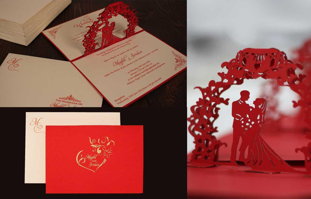 100 Customized Laser cut Invitations for a Wedding