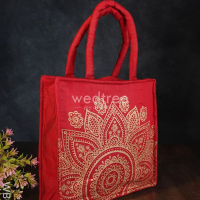 Silk fabric hand bags for wedding favours