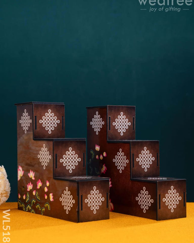 3 Step Dismantable Diya Padi - Lotus - WL5187 - Golu / Diya Padi