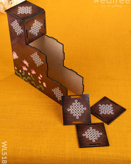 3 Step Dismantable Diya Padi - Lotus - WL5187 - Golu / Diya Padi