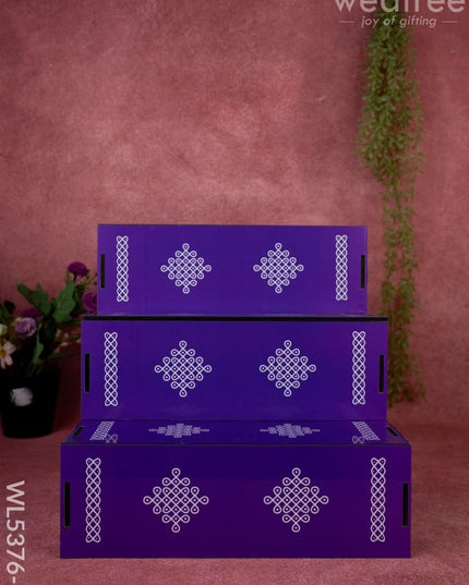 3 Step - Dismantable Golu Padi - Kolam Design - WL5376-1 - Golu / Diya Padi