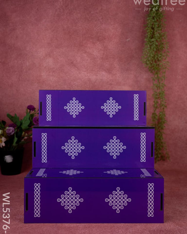 3 Step - Dismantable Golu Padi - Kolam Design - WL5376-1 - Golu / Diya Padi