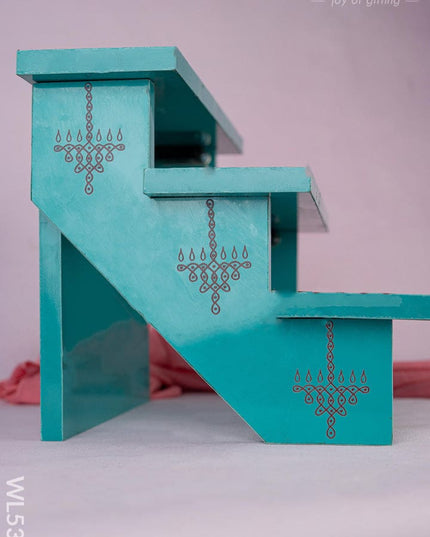 3 Step Golu Padi with Kolam Design - WL5379 - Golu / Diya Padi