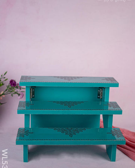 3 Step Golu Padi with Kolam Design - WL5379 - Golu / Diya Padi