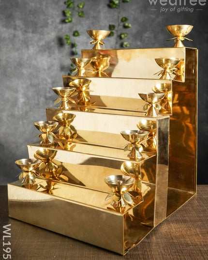 Brass 5 Step Golu Stand - Wl1958 Utility