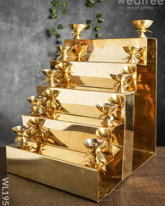 Brass 5 Step Golu Stand - Wl1958 Utility