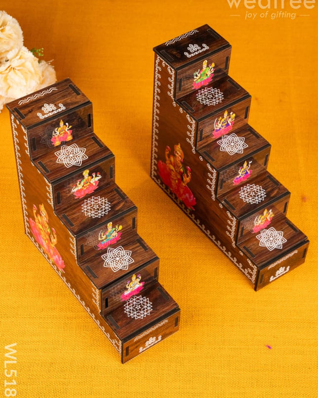 5 Step Dismantable Diya Padi - Lakshmi - WL5188 - Golu / Diya Padi