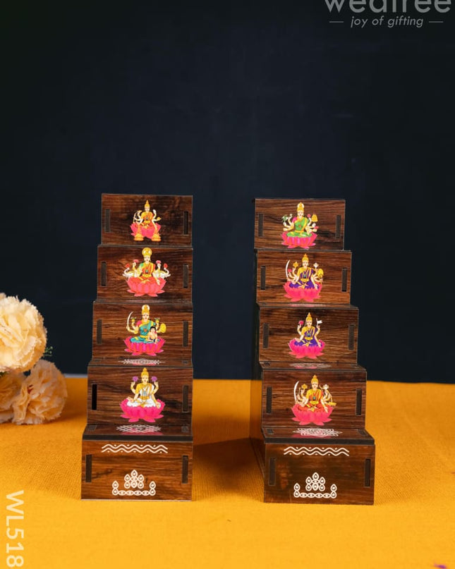 5 Step Dismantable Diya Padi - Lakshmi - WL5188 - Golu / Diya Padi