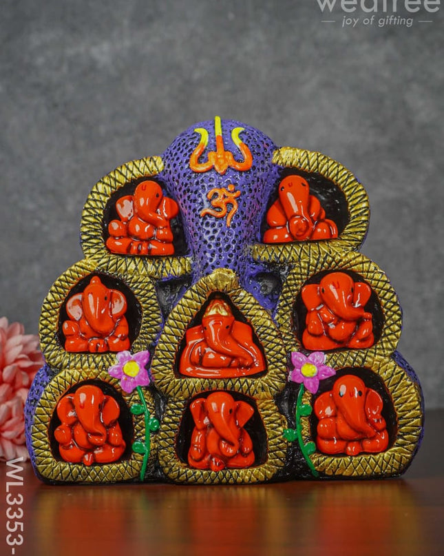 9 In 1 Ganesha Wall Hanging - Wl3353 2 Showpieces