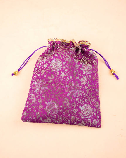 Combo: Brass Lotus Bowl with Lotus Haldi Kumkum & Designer String Bag - WGC0127