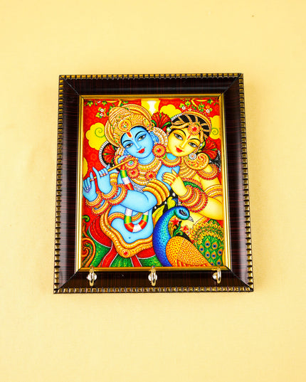 Combo: Patola String Bag with Radhakrishna Key Hanger and Haldi Kumkum - WGC0149
