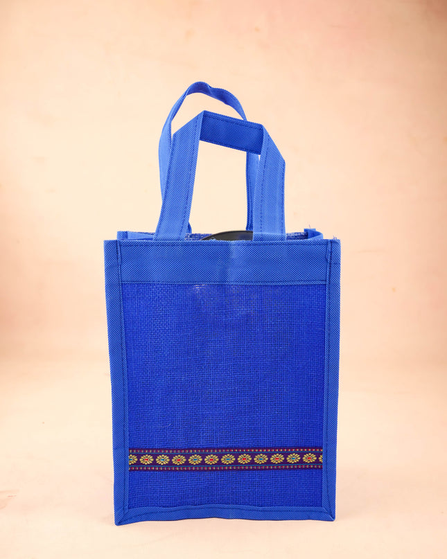 Combo: Jute Bag with Floral Plate & Lakshmi Haldi Kumkum - WGC0123