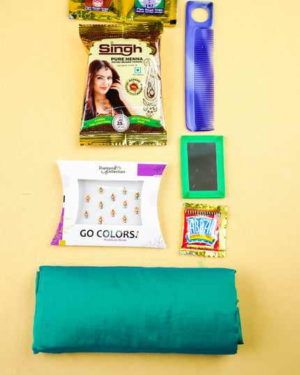 Combo: Banarasi Handbag with Mehandi Set - WGC0154