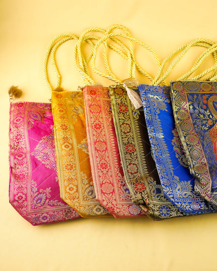 Combo: Banarasi Handbag with Mehandi Set - WGC0154