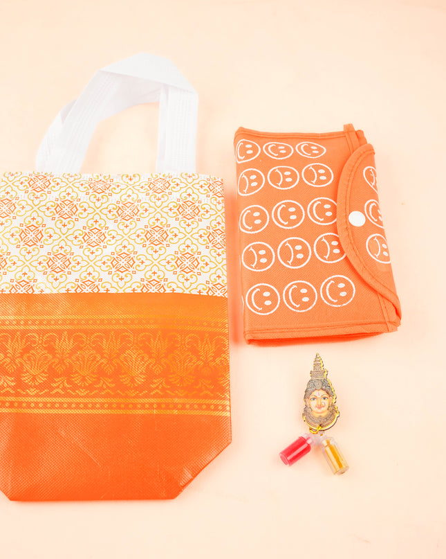Combo: Non Woven Bag with Amman Face Haldi Kumkum - WGC0124