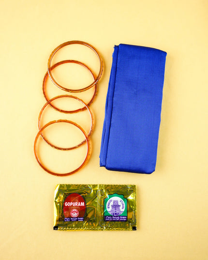Combo: Non Woven Bag with Plate & Blouse Bit Manjal Kumkum - WGC0146