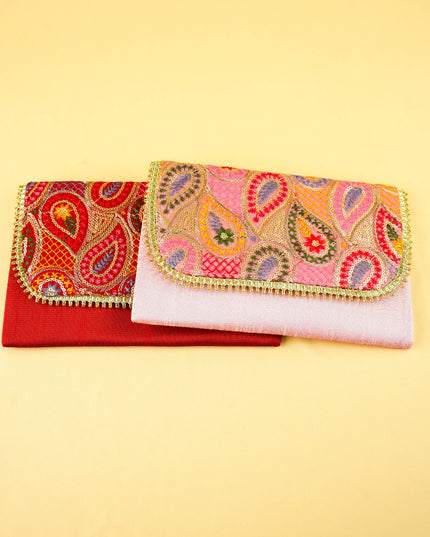 Combo: Embroidery Sling Bag with Bangle Manjal kumkum - WGC0142