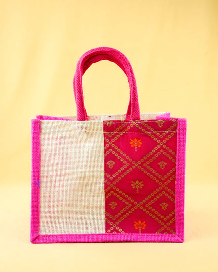 Combo: Jute Bag with Peacock Jewel Box & Bangle Manjal Kumkum - WGC0160