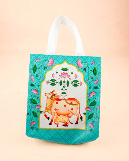 Combo: Non Woven Bag with Plate & Blouse Bit Manjal Kumkum - WGC0129