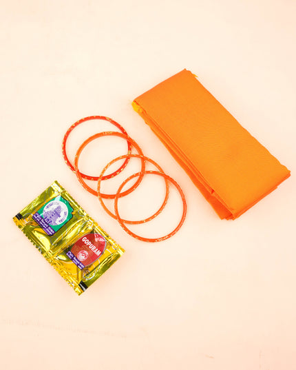 Combo: Non Woven Bag with Plate & Blouse Bit Manjal Kumkum - WGC0129