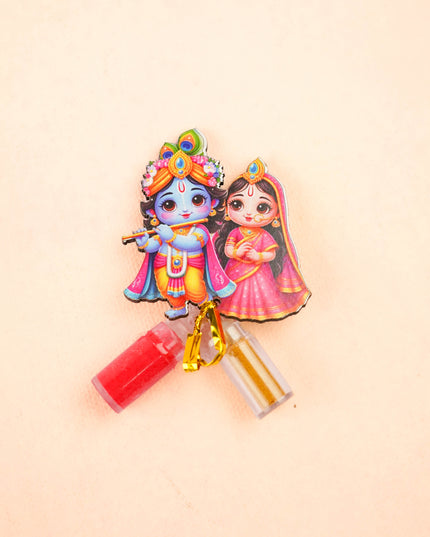 Combo: Radhakrishna String Bag with Jewel Box & Haldi Kumkum - WGC0128