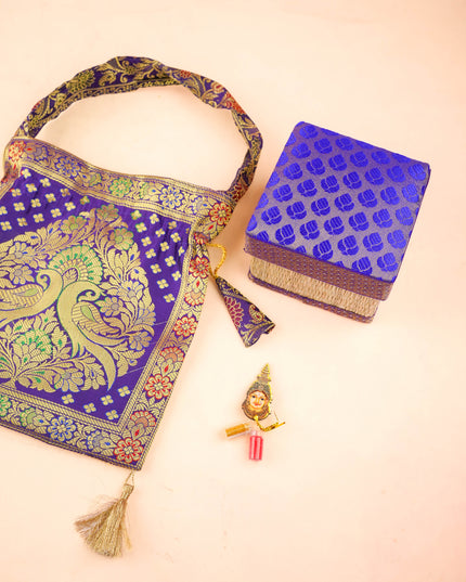 Combo: Designer Bag with Korai Box & Amman Face Haldi Kumkum - WGC0131
