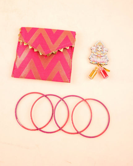 Combo: Jute Bag with Designer Sling Bag & Haldi Kumkum Purse - WGC0138