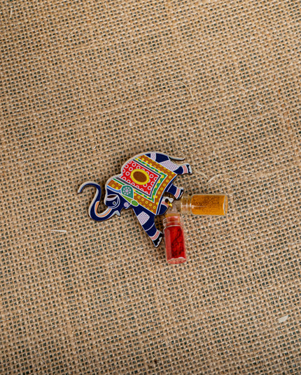 Gift Hamper - Meenakari Glass with Poori Box and Haldi Kumkum Set - WMH0006