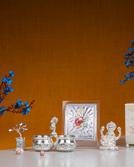 Gift Hamper - Lakshmi with Photoframe, Kumkum Holder and Tulasi Maadam - WMH0013