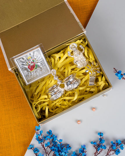 Gift Hamper - Lakshmi with Photoframe, Kumkum Holder and Tulasi Maadam - WMH0013