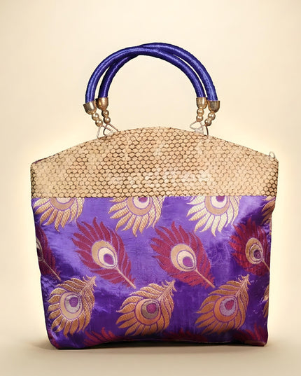 Hand Bag Peacock Feather Design - W0931