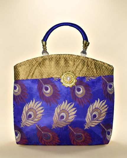 Hand Bag Peacock Feather Design - W0931