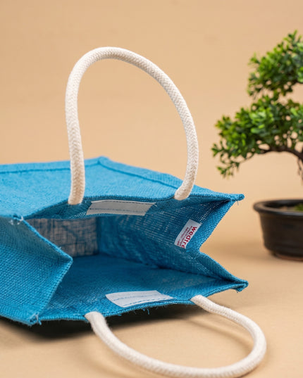 Kalamkari Jute Bag with Rope Handles - W2149