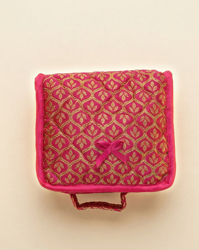 Jewel Pouch with golden leaf design small - W3390